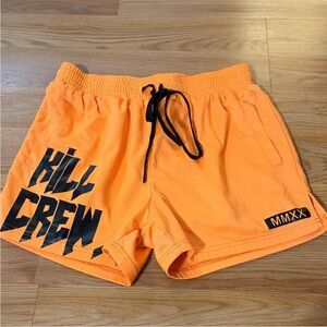 Kill Crew Orange Athletic Shorts